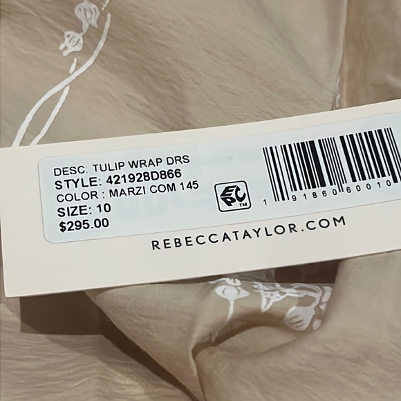 Rebecca Taylor tulip wrap dress size 10 NWT - Picture 3 of 10